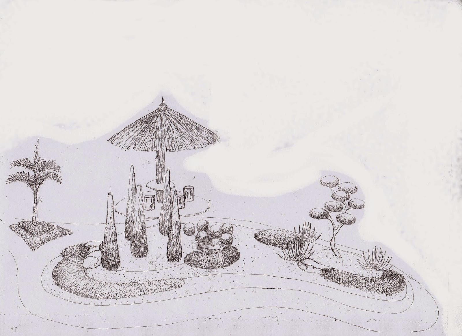 Bilqis Florist & Gardening: contoh sketsa taman 2
