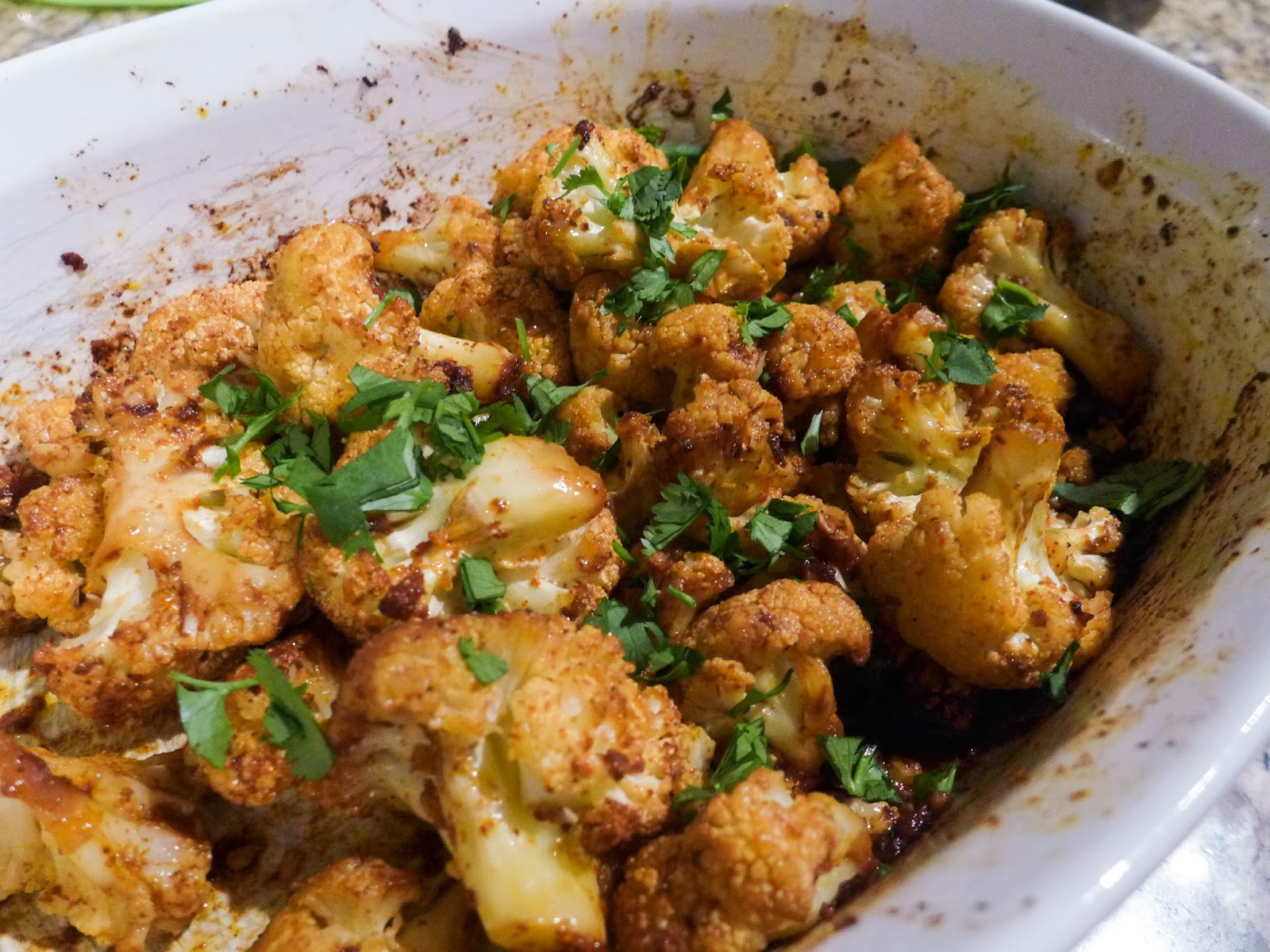 Dimples & Delights Roasted Cauliflower with Lime & Spices