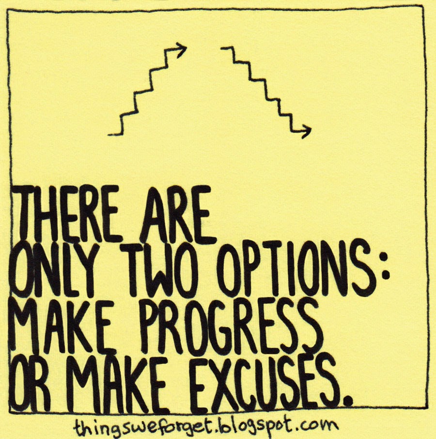 Things We 1114 Make progress, or make excuses.