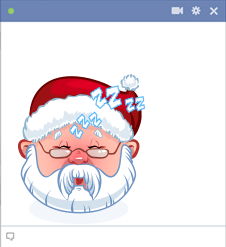 Sleeping Santa Sticker for Facebook