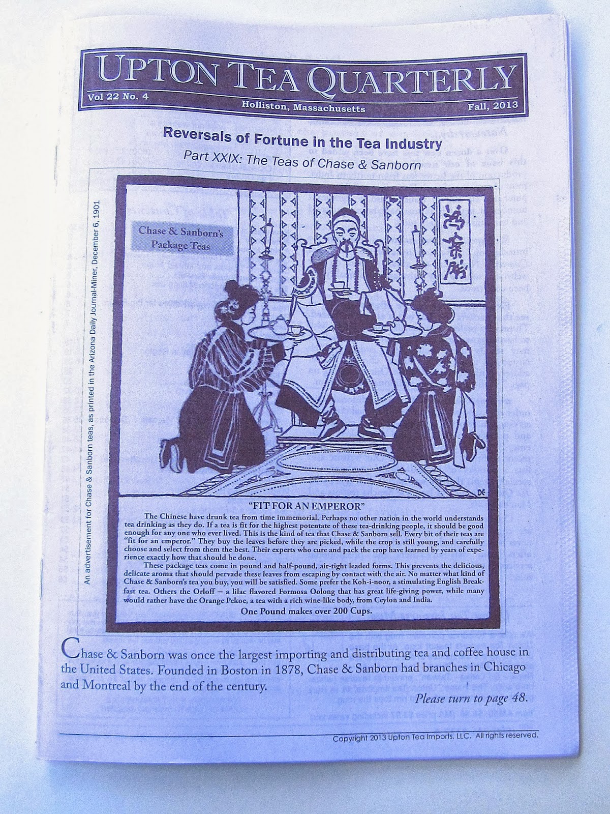 Tea With Friends Upton Tea Quarterly Fall 2013