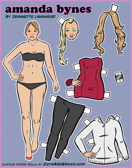 Amanda Bynes paper doll