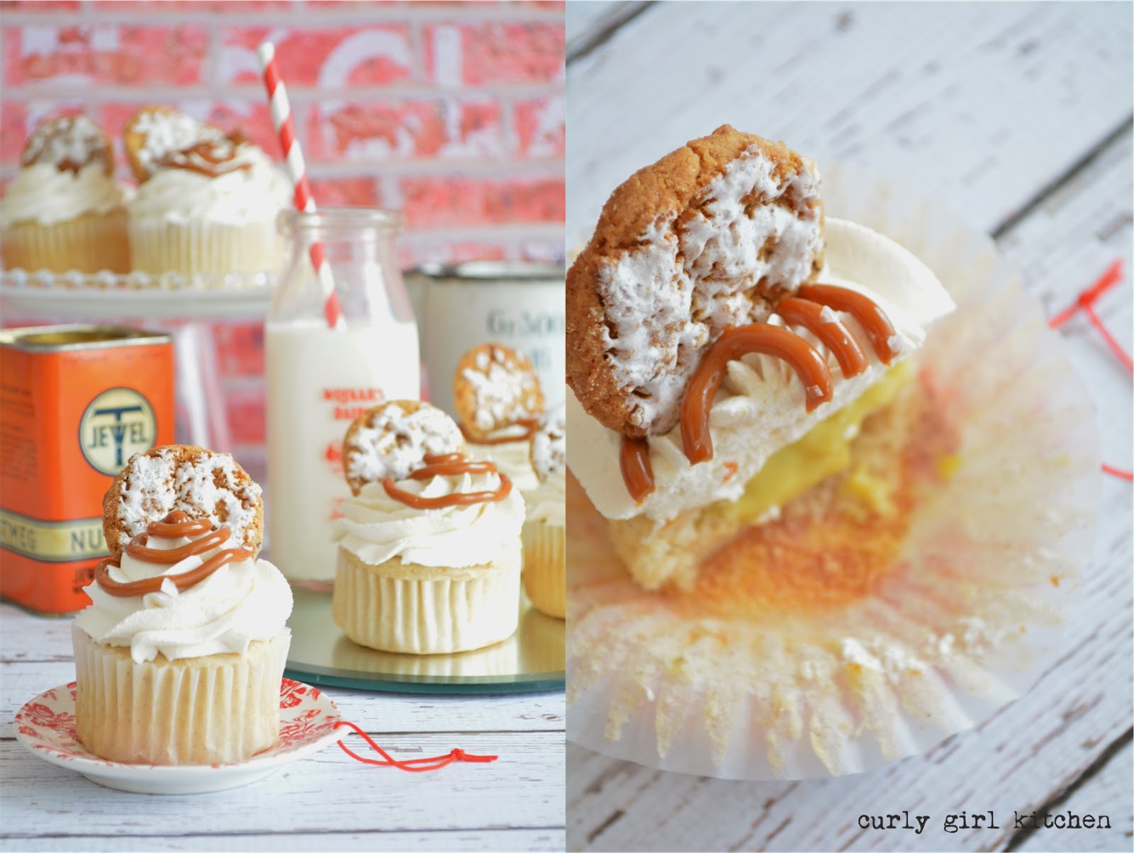 Curly Girl Kitchen: Banana Caramel Cream Pie Cupcakes