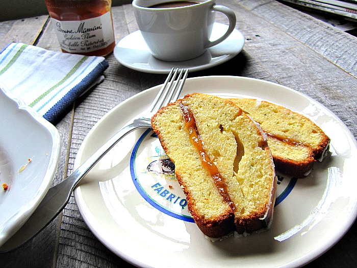 Olive Oil Jam Cake w/ Mirabelles