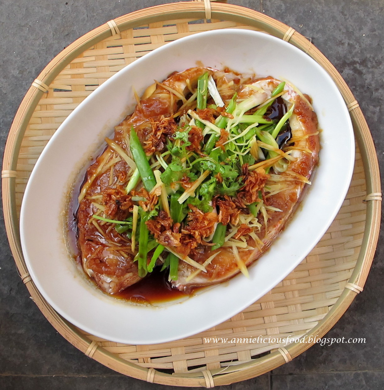 Annielicious Food Steamed Fish with Fermented Bean Paste (豆瓣酱蒸鱼)