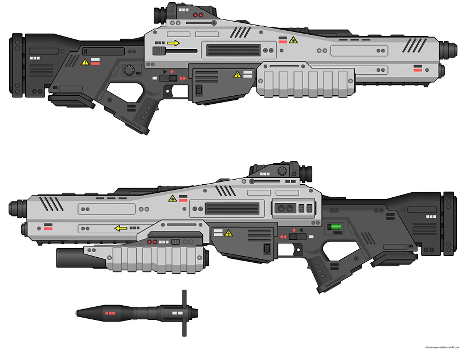 DSNG'S SCI FI MEGAVERSE SCI FI GUNS, WEAPONS, HANDGUNS, LASER RIFLES