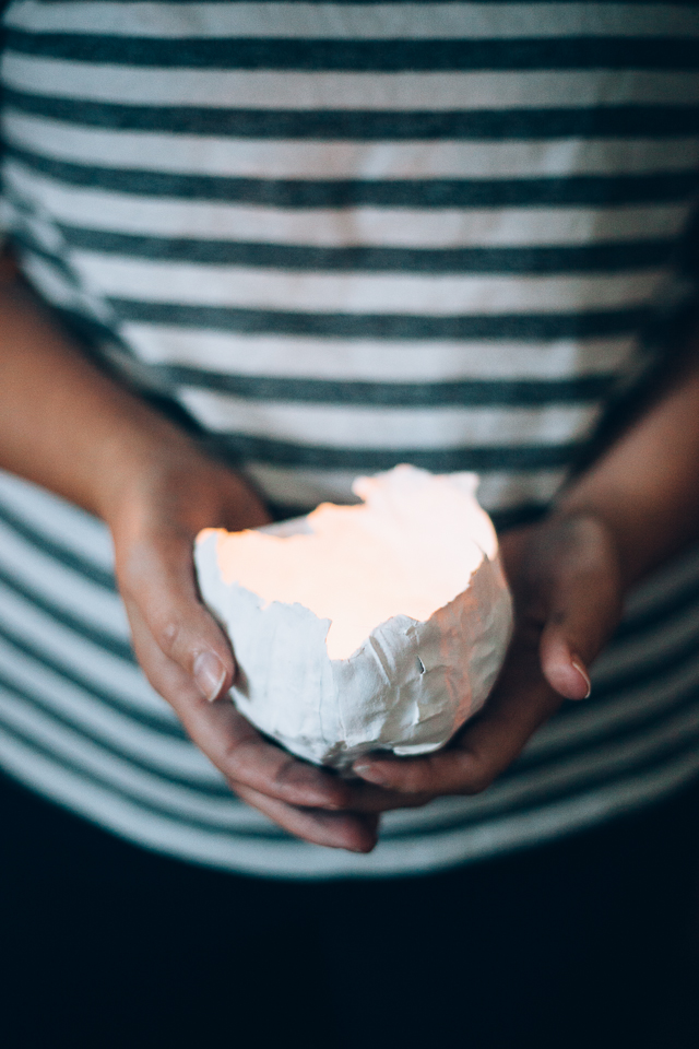 GOLDMINE JOURNAL DIY // PapierMâché Luminaries