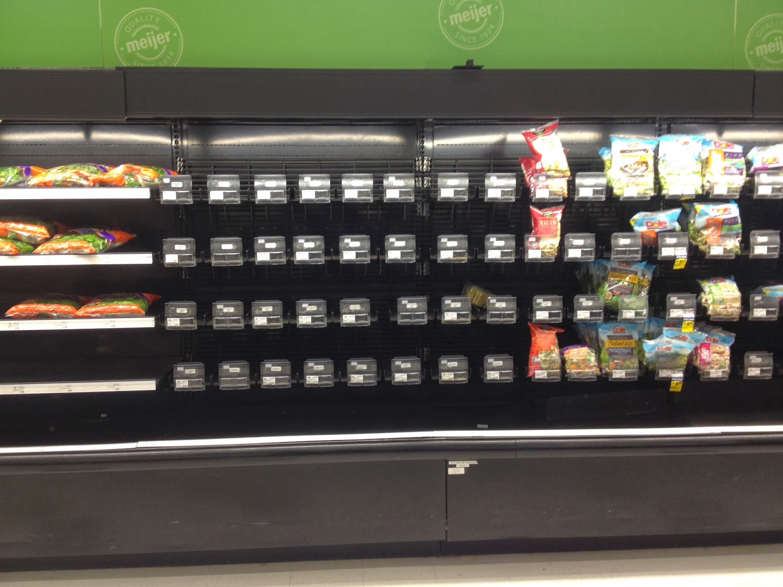 Damn Arbor Empty shelves at Carpenter Rd. Meijer