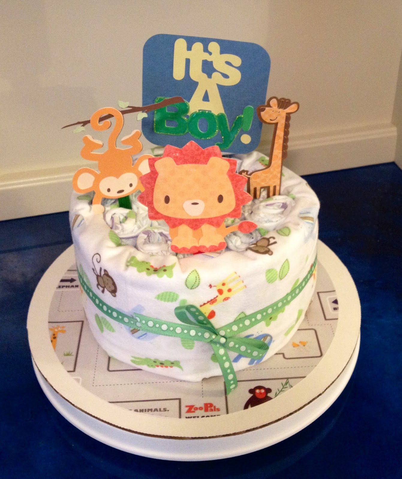  Marilyn's Diaper Castle Zoo Themed Diaper Cake small