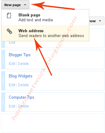 address labels in pages