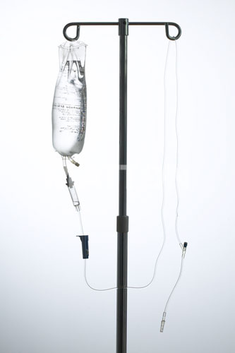 être sous perfusion