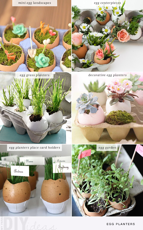 6  diy egg planters for the Easter