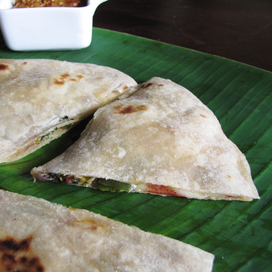 Super Yummy Recipes A Snacky Tasty Spinach Mushroom Quesadilla