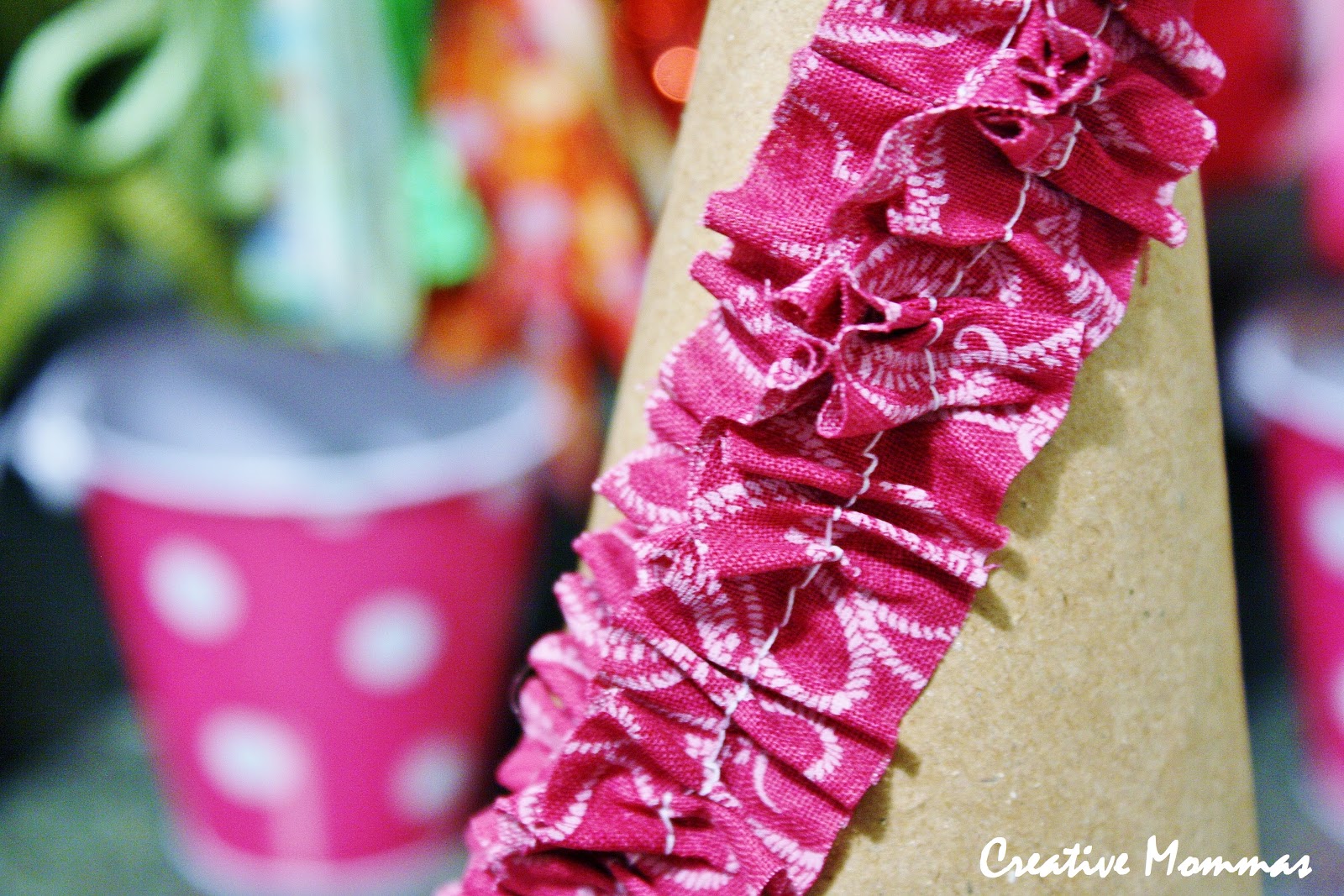 Creative Mommas Fabric Ruffle Christmas Tree Tutorial