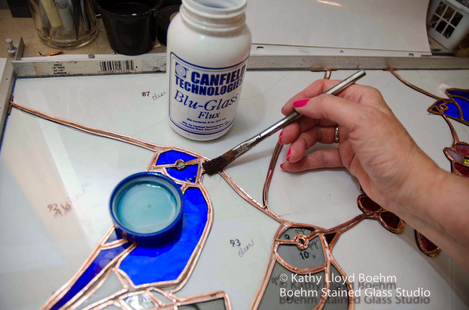 Boehm Stained Glass Blog Mountain Bluebird Stained Glass Window