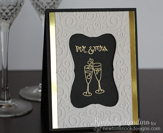 Mr & Mrs Wedding Card by Kimberly Rendino | Years of Cheers stamp set by Newton's Nook Designs