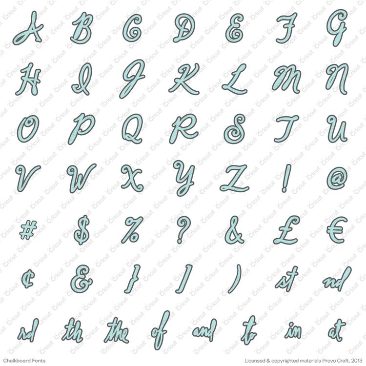 Stamps Alive! New Cricut Cartridge! Chalkboard Fonts