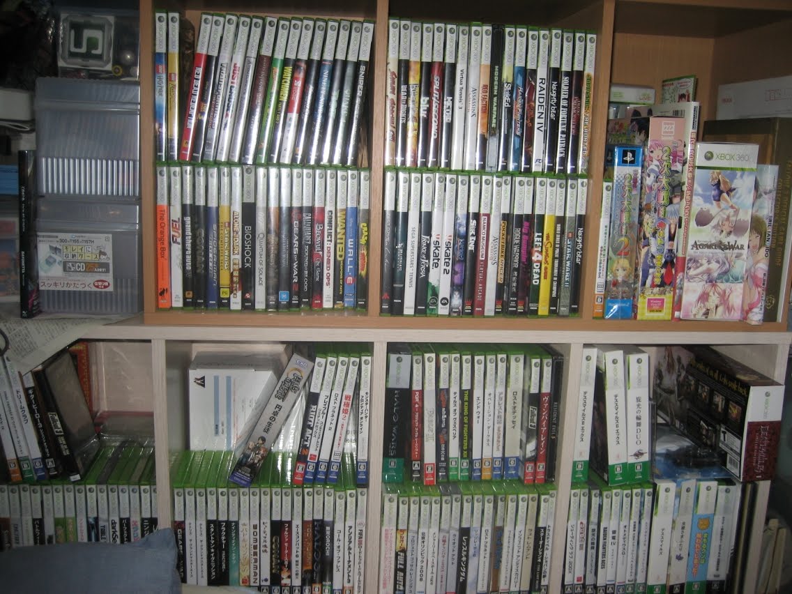 Xbox360とXboxOneのある部屋 ゲーム棚集