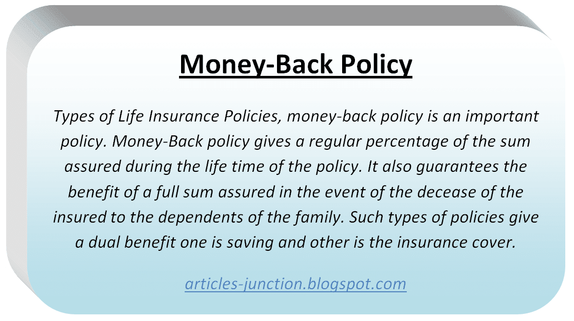 Articles Junction Types of Life Insurance Policies Life Insurance