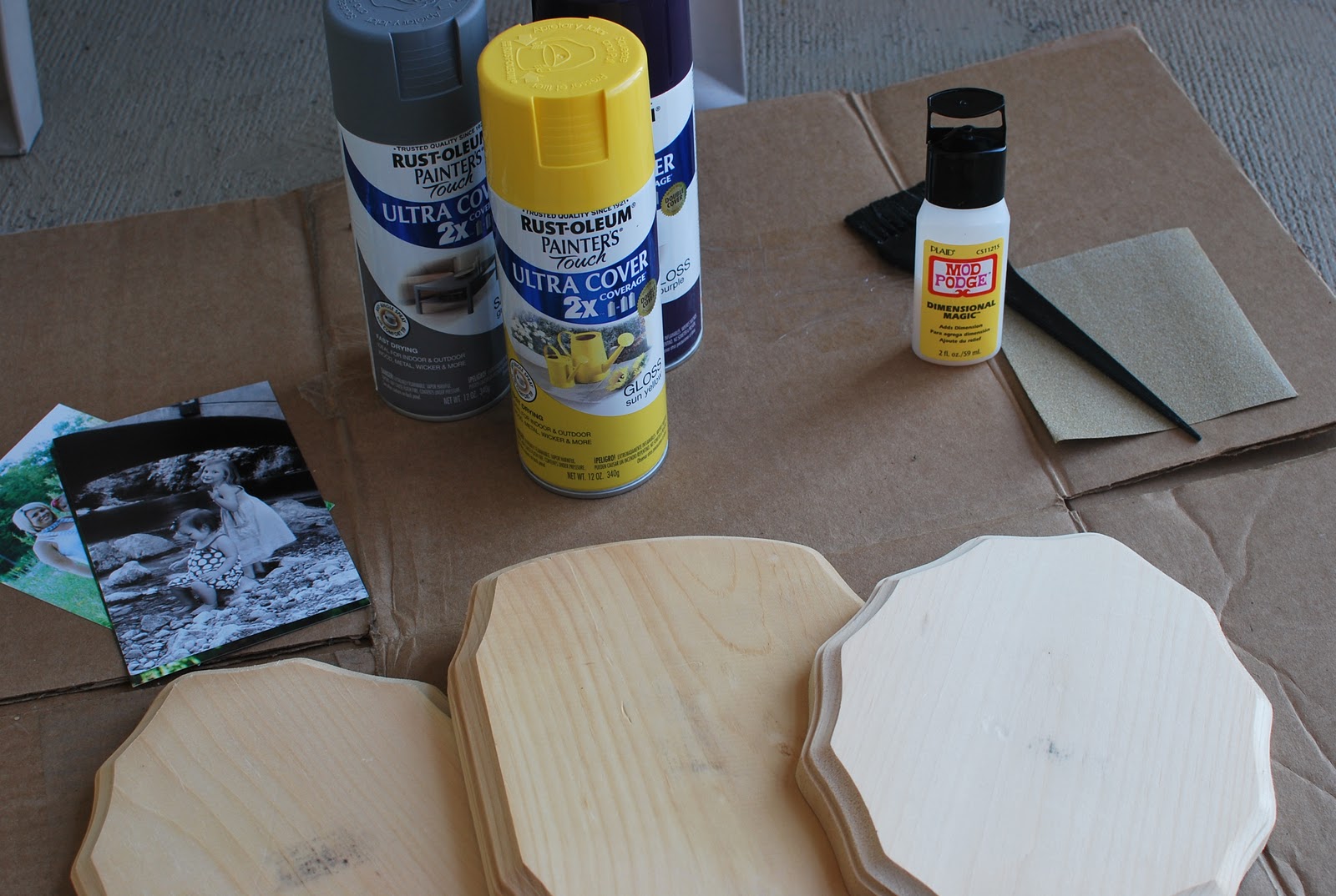 Laynie and Belle Wooden plaques = fun picture frames!