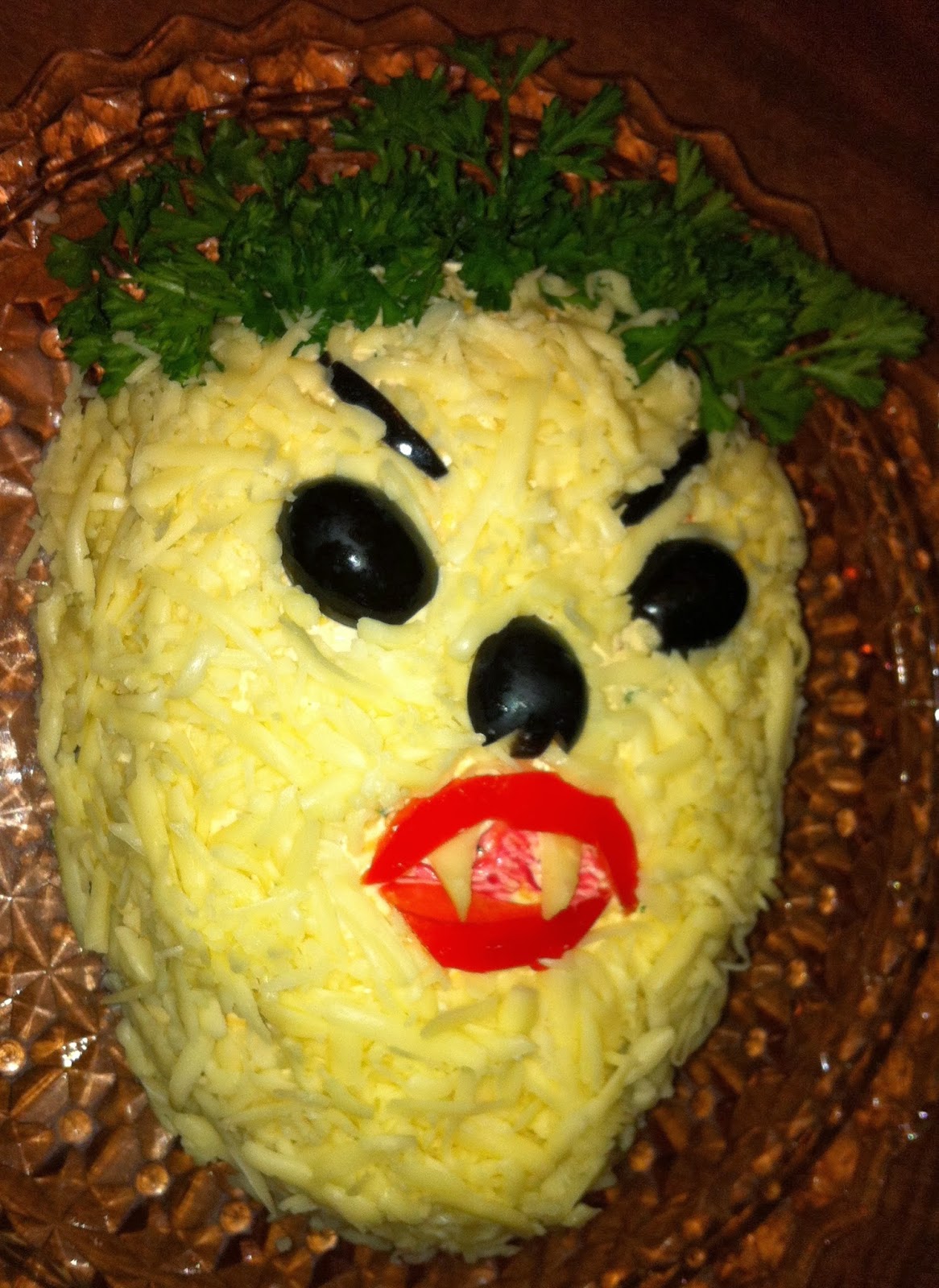 Frazier's Fantastic Food Blog Cheese Monster Head