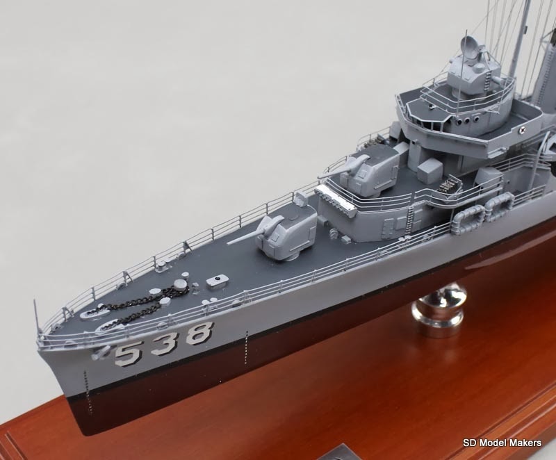 SD Model Makers Recently Completed US Navy Fletcher Class Destroyer Model