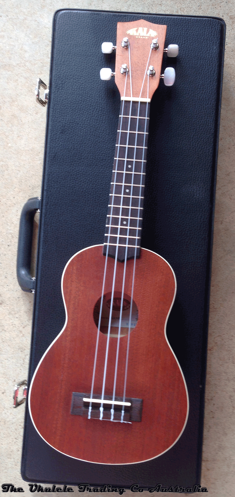 Kala Soprano Mahogany Ukulele KAS with Hardcase, Headstock Tuner