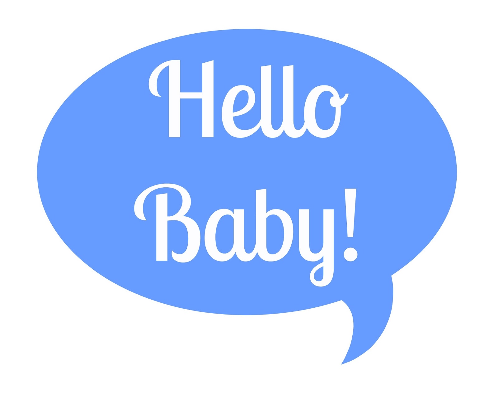 CJO Photo Printable Nursery Art 8x10 Hello Baby (blue)