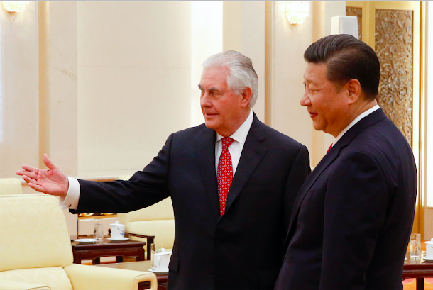 中國國家主席習近平19日會見美國國務卿提勒森。 中國國家主席習近平19日會見美國國務卿提勒森。