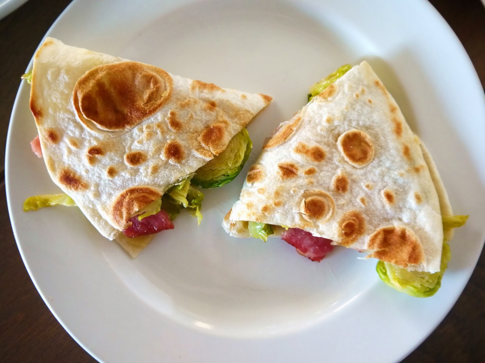 Eighty Twenty 80(ish) Brussels Sprouts Quesadilla