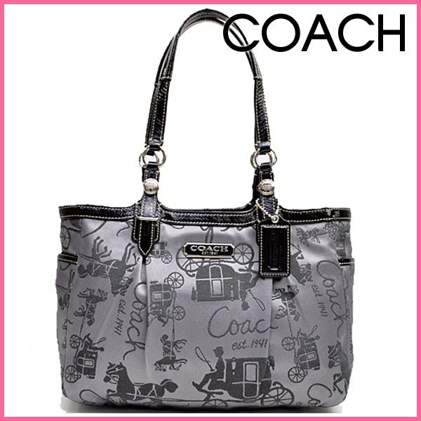 coach horse and carriage tote black