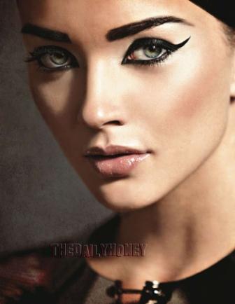 Amy Jackson eyes Makeup1 - Amy Jackson Retro Americano Photoshoot for Marie Claire ( March 2012)