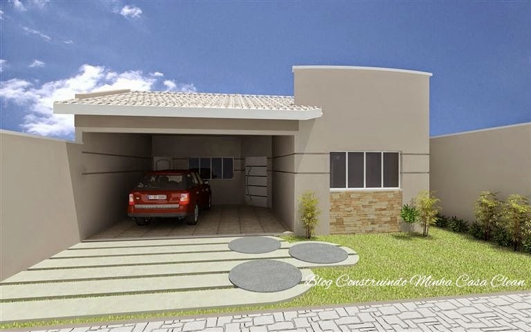 Construindo minha casa clean: fachadas de casas simples, pequenas ...