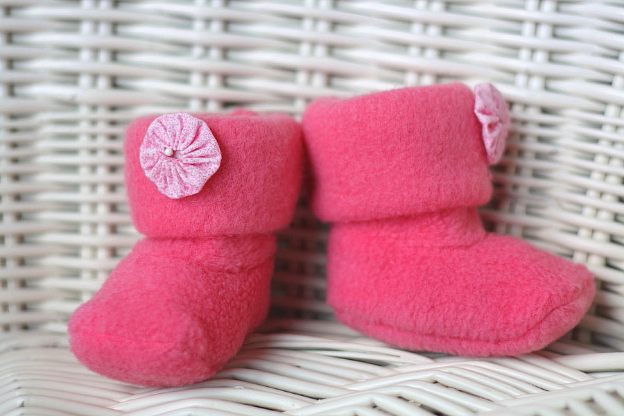 fleece booties
