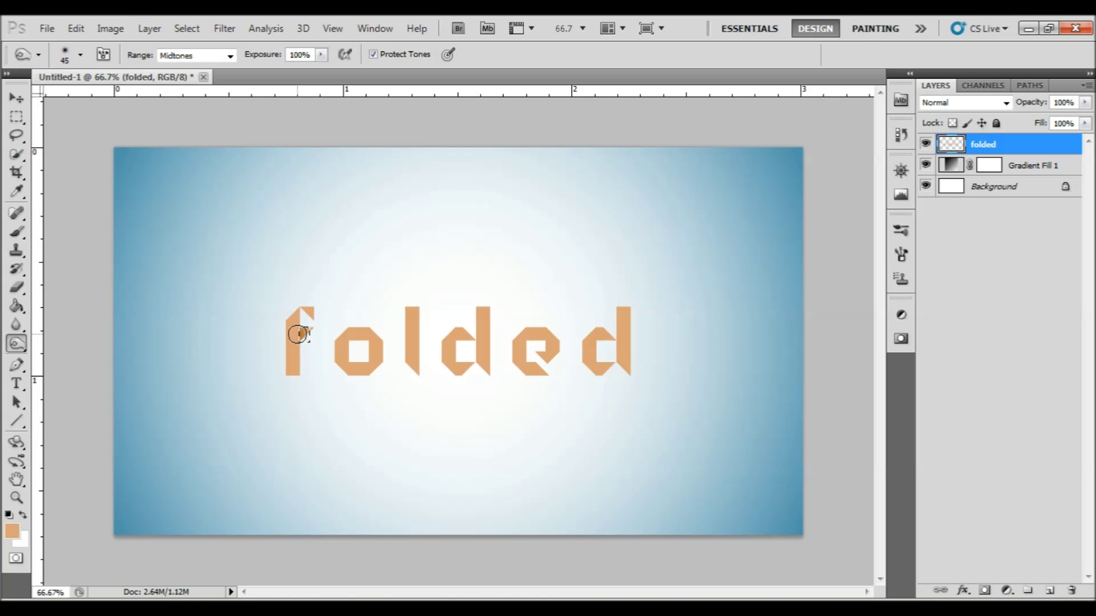 Edify How to create a folded paper effect to a text in