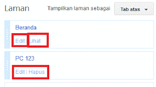 Klik 'Edit' untuk mengubah url ataupun judul menu, klik 'Hapus' untuk menghapus sebuah menu, dan klik 'Lihat' untuk membuka alamat blog yang terdapat didalam menu tersebut. - Cara Mudah Membuat Menu Bar di Blogger Klik 'Edit' untuk mengubah url ataupun judul menu, klik 'Hapus' untuk menghapus sebuah menu, dan klik 'Lihat' untuk membuka alamat blog yang terdapat didalam menu tersebut. (Gambar tidak terlihat? Klik kanan tuisan ini, lalu pilih 'Reload Image')