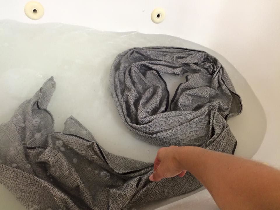 How to wash a wool woven wrap.