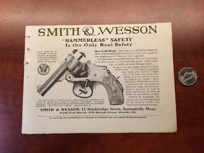 Original Vintage antique Gun Advertisement Ad Smith And Wesson 1906 S&W Revolver 
