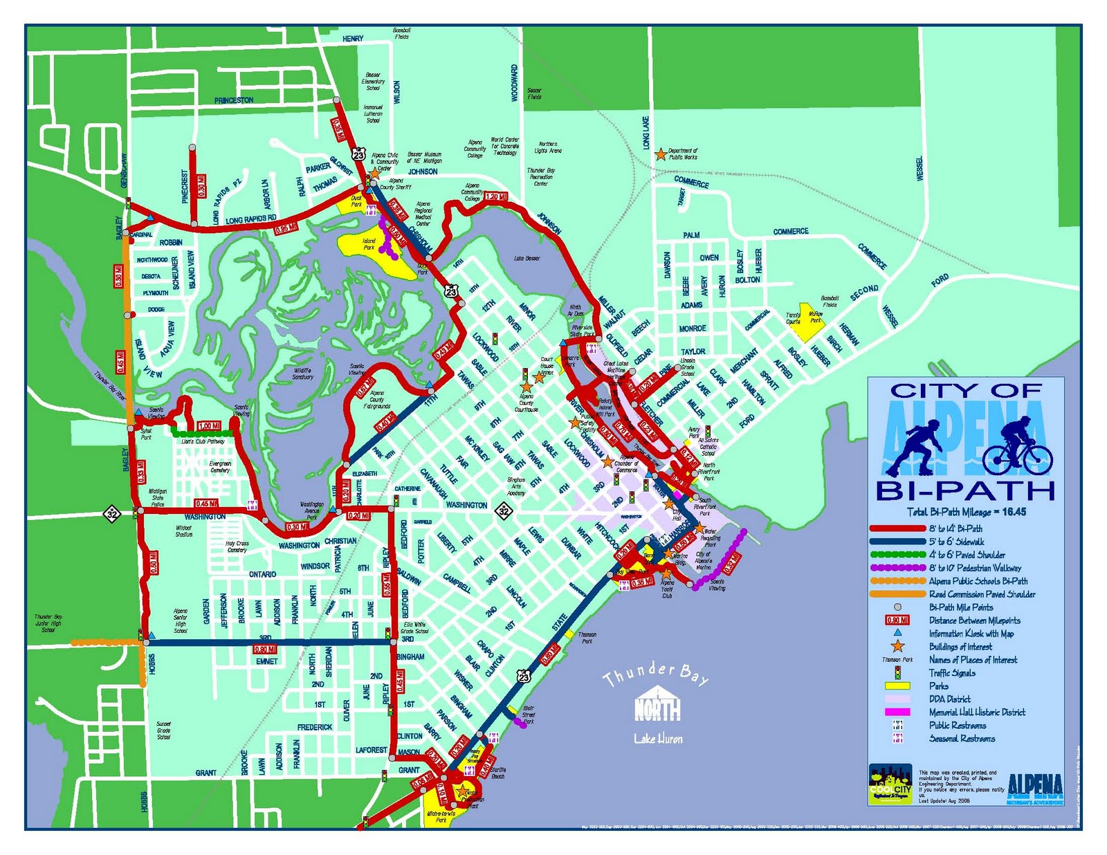 Alpena Tweed and Bike Club Route