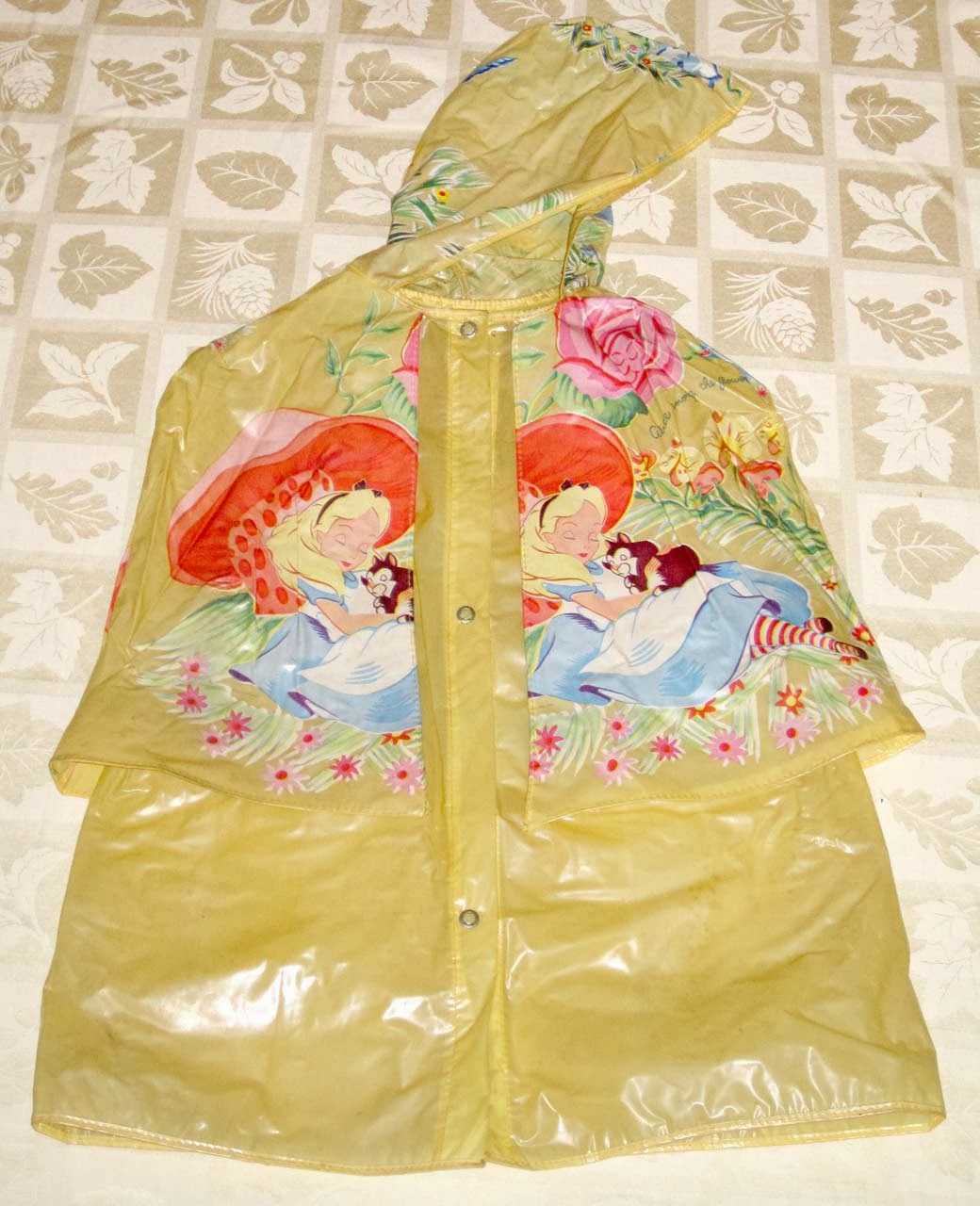 Vintage Disney Alice in Wonderland Raincoat by Elrene Mfg Co