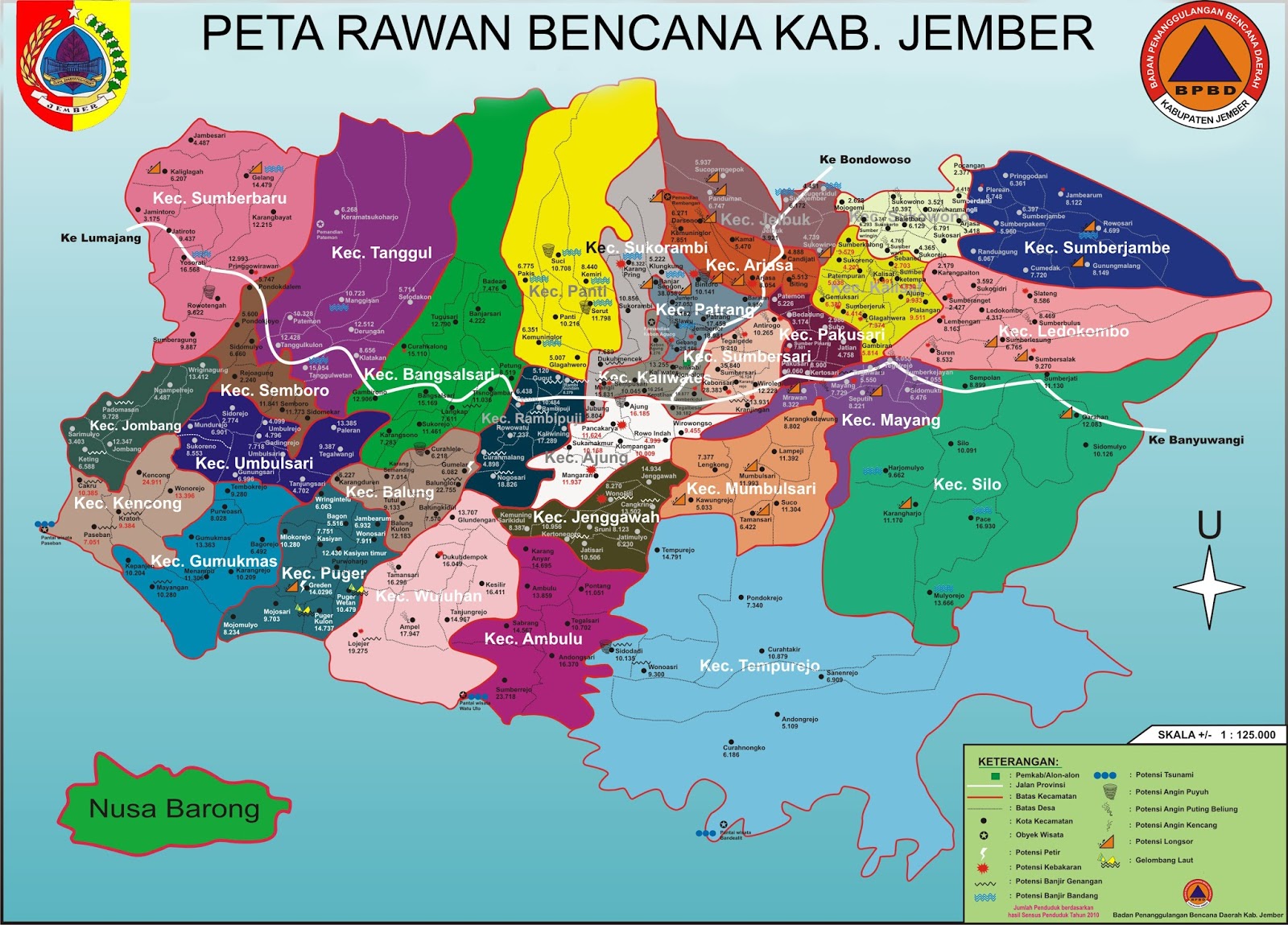Peta Rawan Bencana BPBD Kabupaten Jember