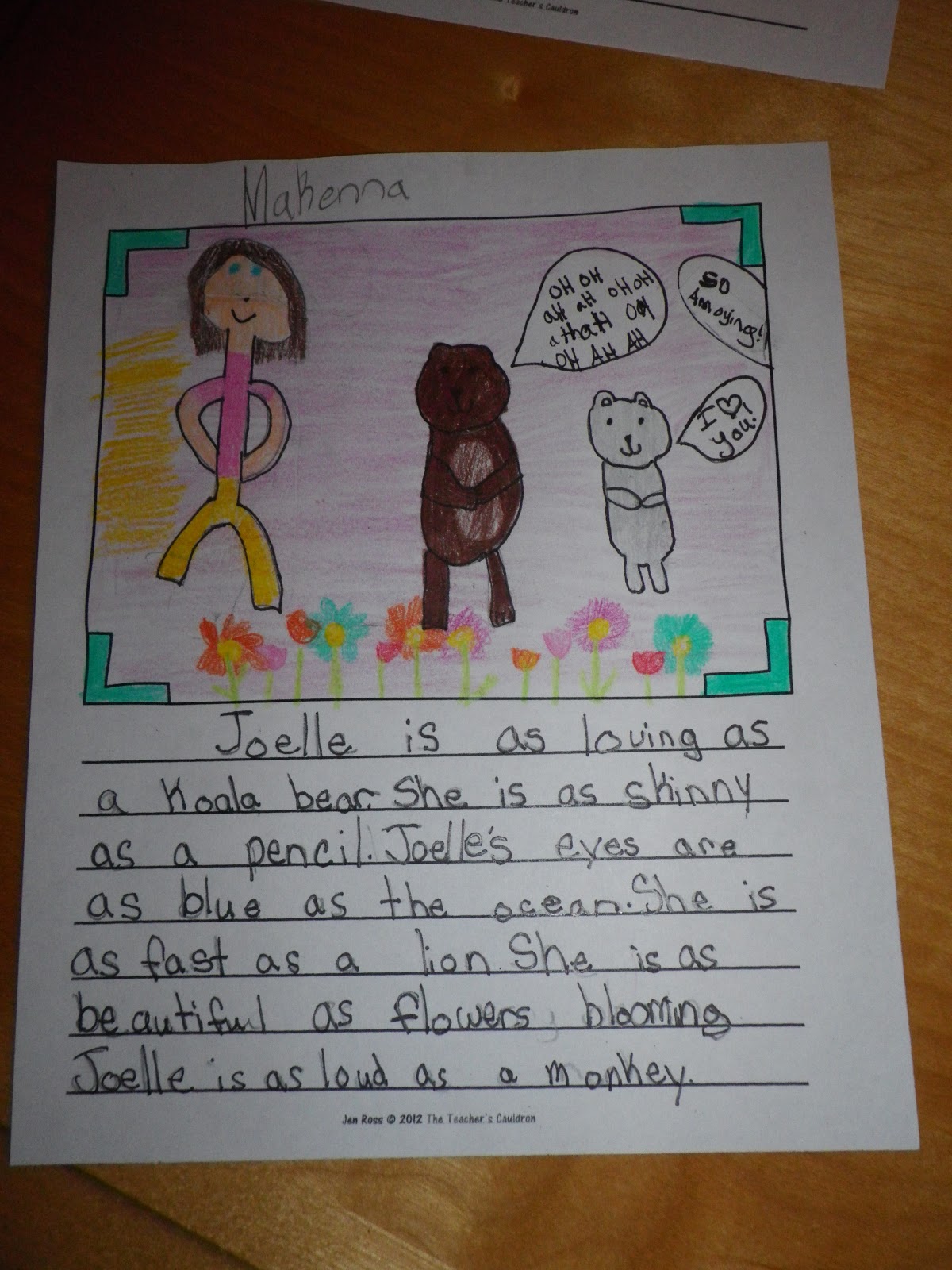 Write a simile about a friend image