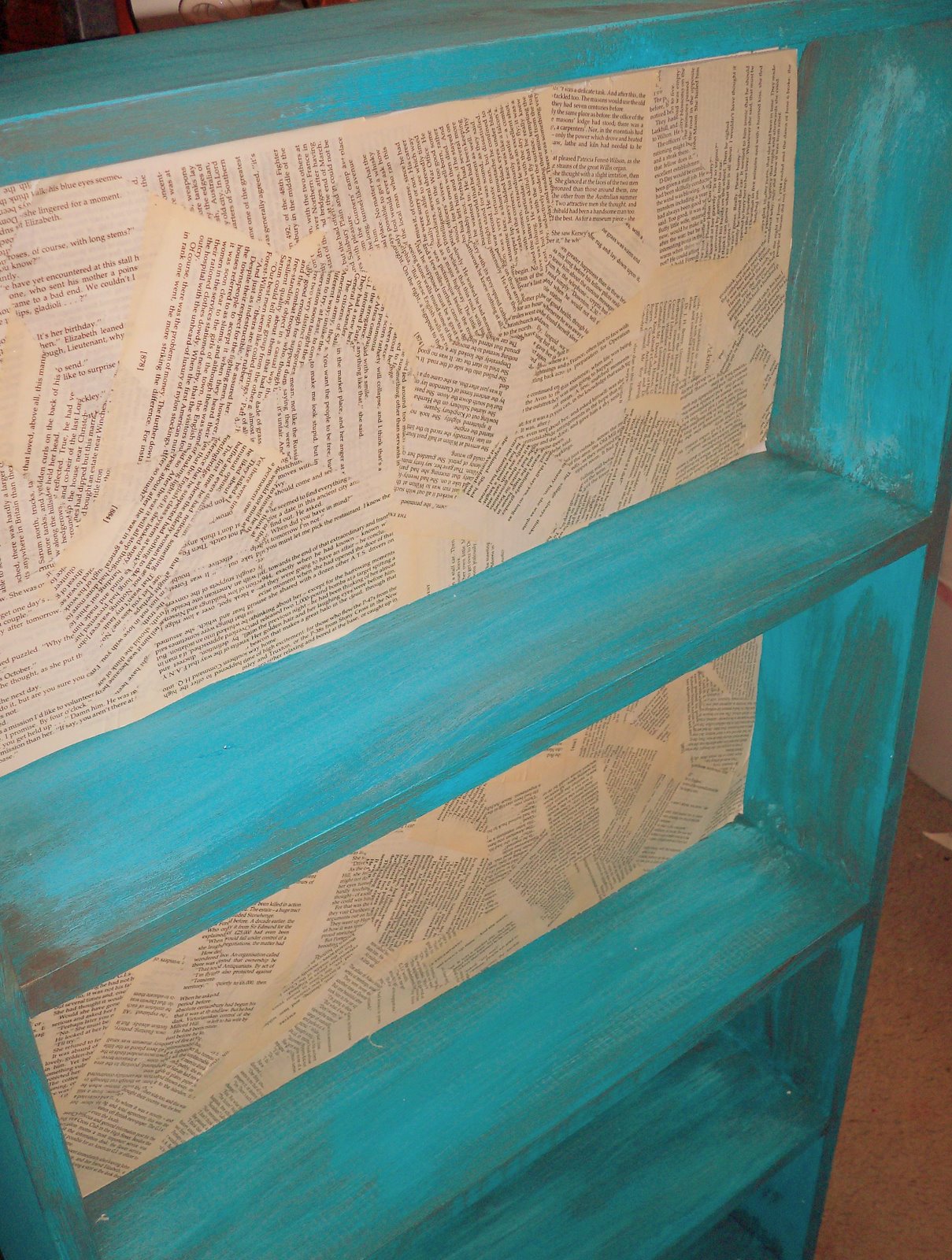 Make The Best of Things Turquoise Shelf For Craft Room Redo