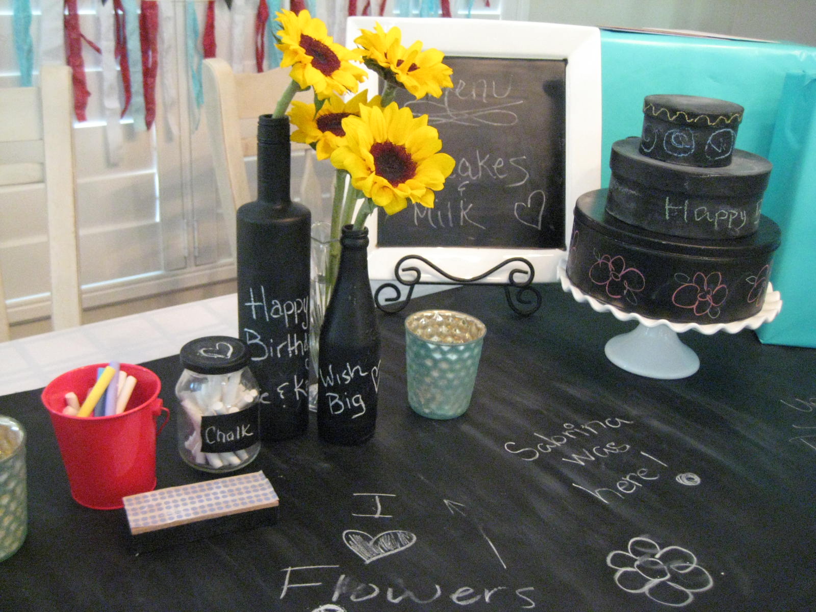 Creative Party Ideas by Cheryl Chalkboard Party