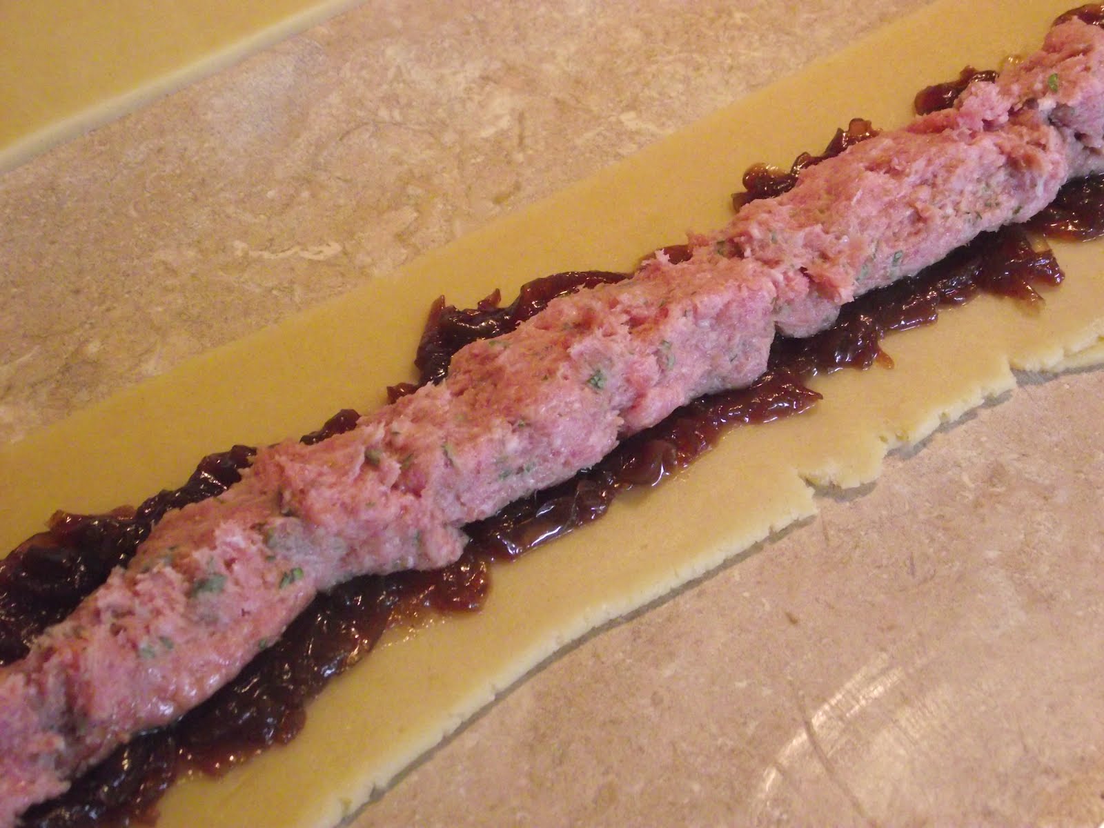 The Pasture Times Onion Marmalade Sausage Rolls