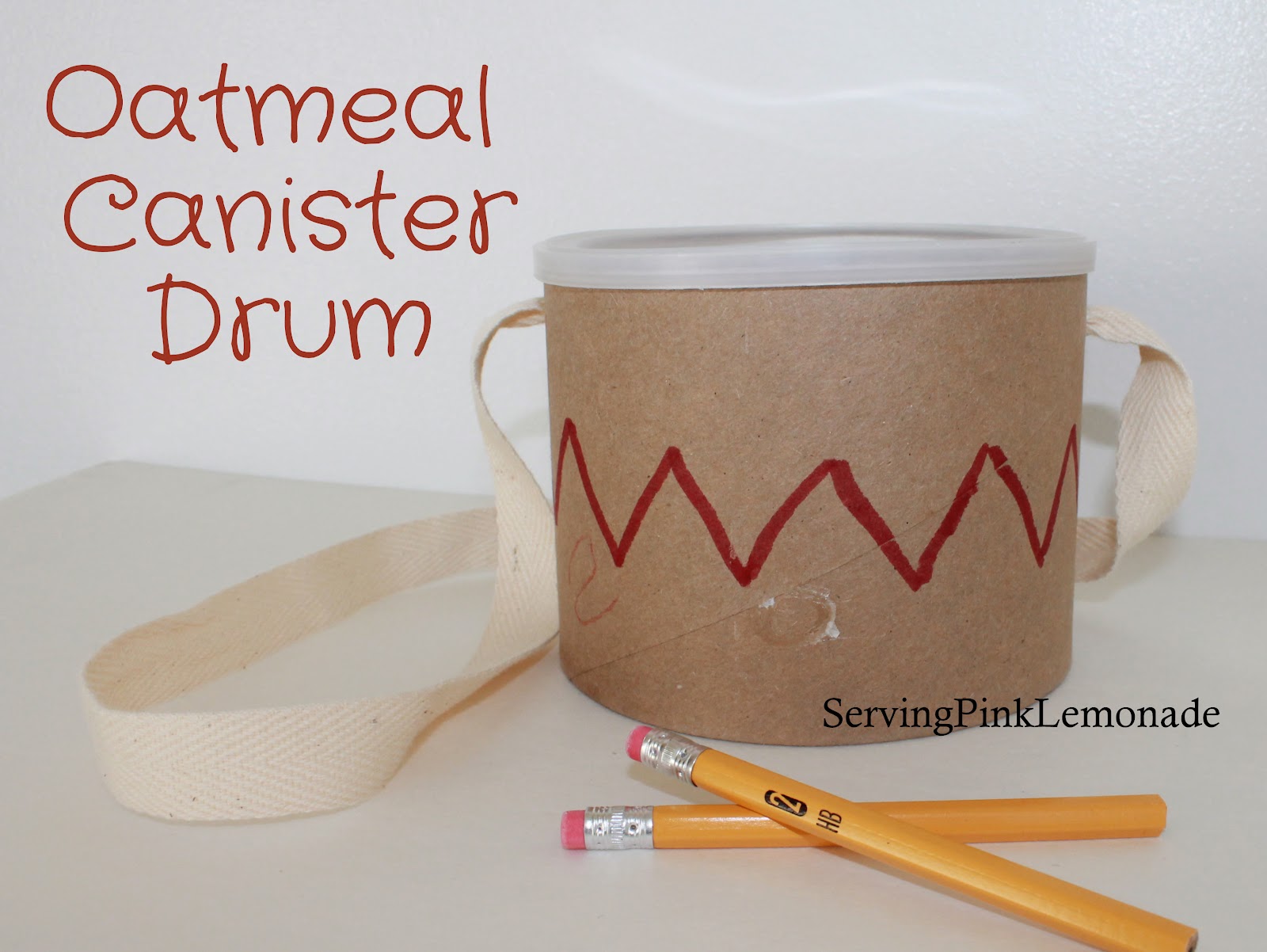 Serving Pink Lemonade Oatmeal Canister Drum