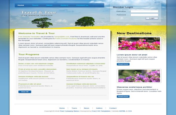 Free Css Templates Travel Agency