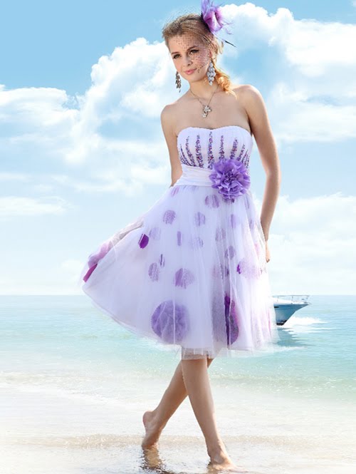 Cute Purple Perfect Evening Cocktail Dress 2012 Valentine Party Dresses