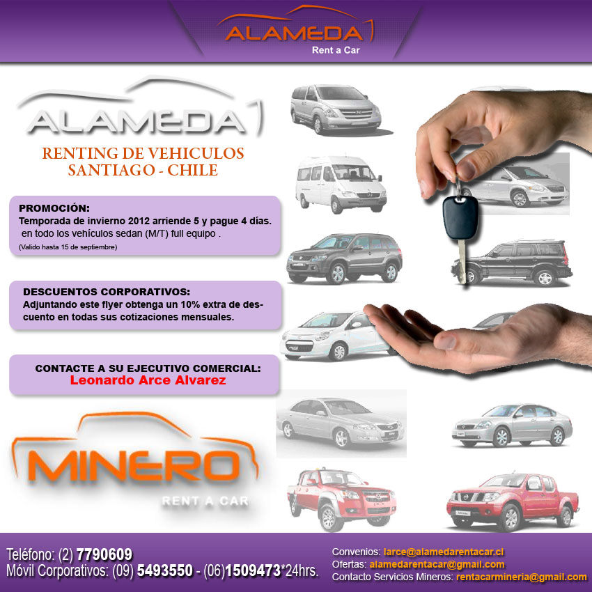 Renta Vehículos y Leasing Operativo de Flotas Todo Chile Promociones