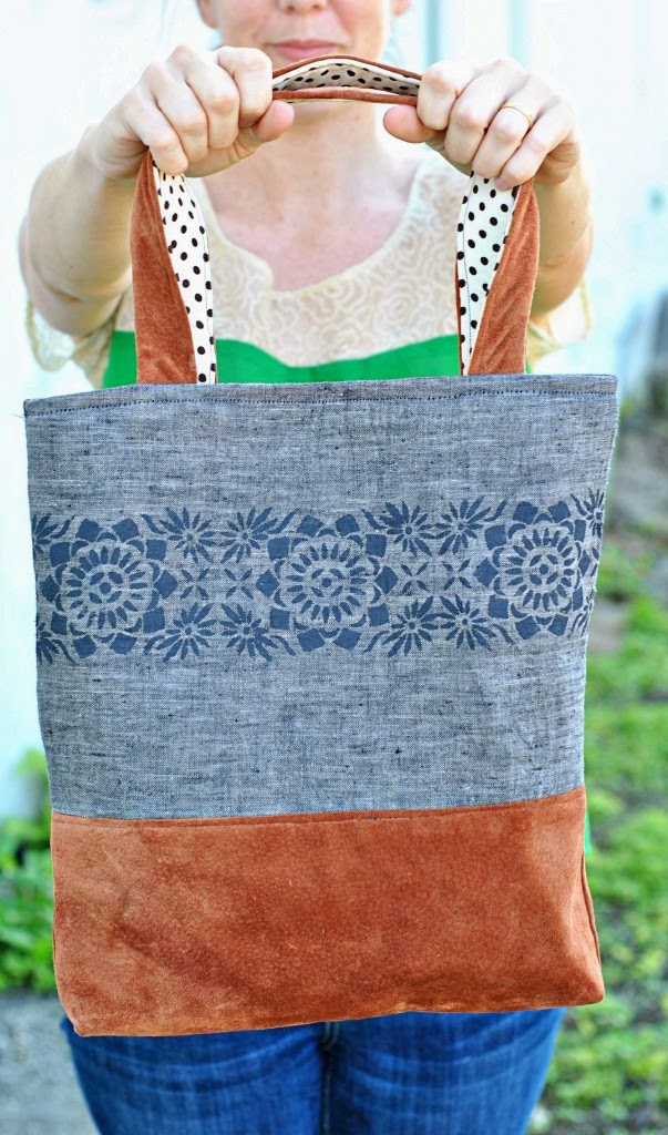 Linen and Leather Tote Pattern